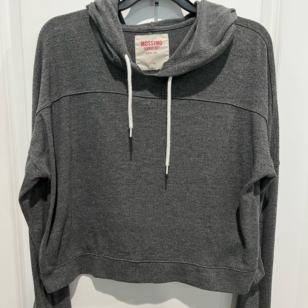 Mossimo Supply Co. Long Sleeve Cropped Hoodie, Sz L